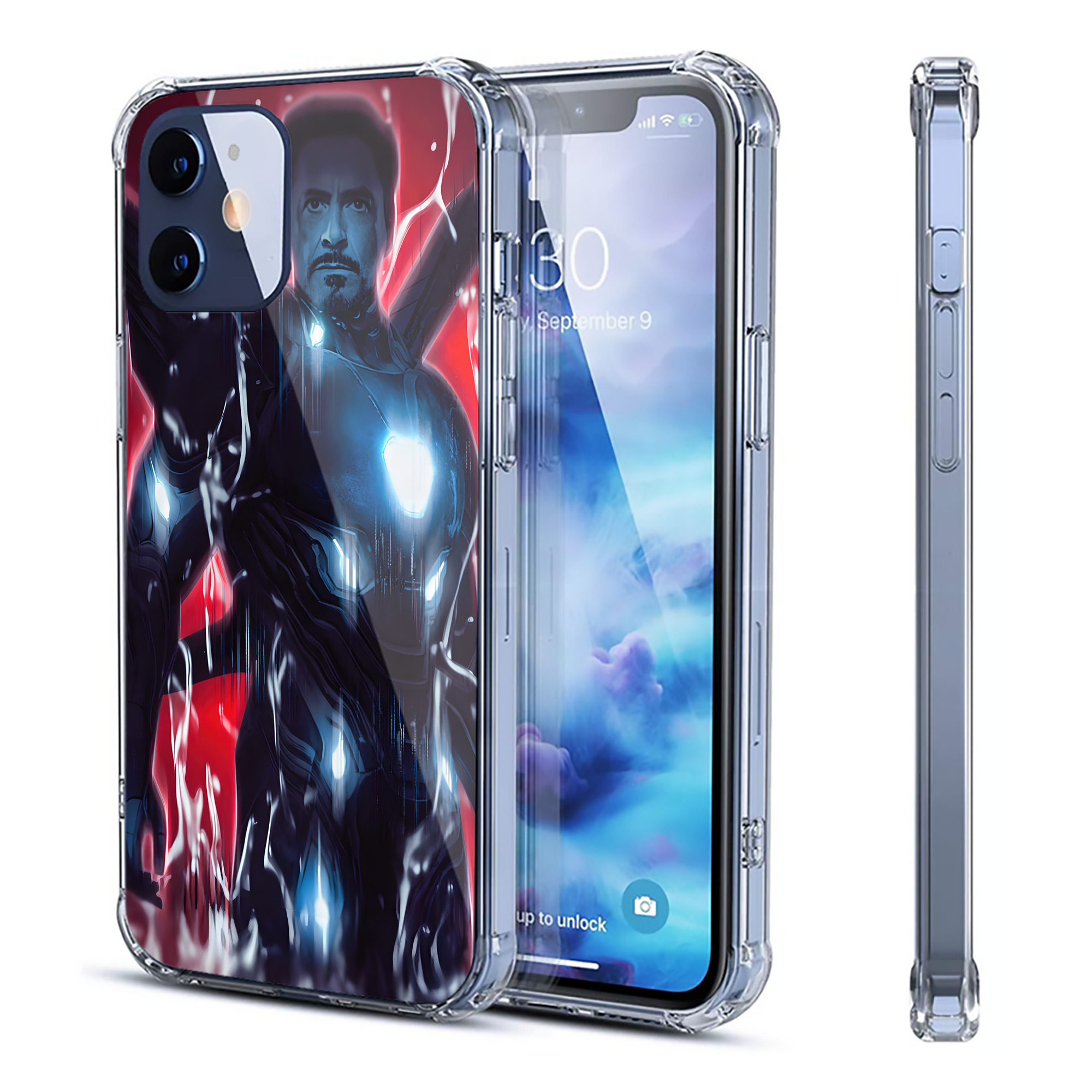 （画像用） アベンジャーズ The Avengers 【iPhone 12シリーズ対応】透明スマホケース（クリアソフトケース）